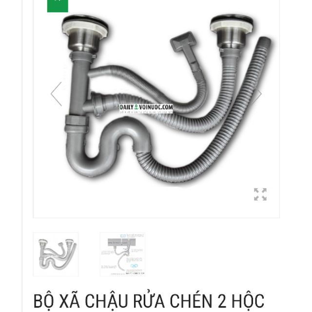 Bộ xả chậu rửa chén 2 hộc