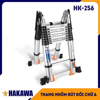 Thang nhôm rút đôi Cao Cấp HAKAWA HK-256 Hãng Nhật chính hãng, bảo hành 2 năm.