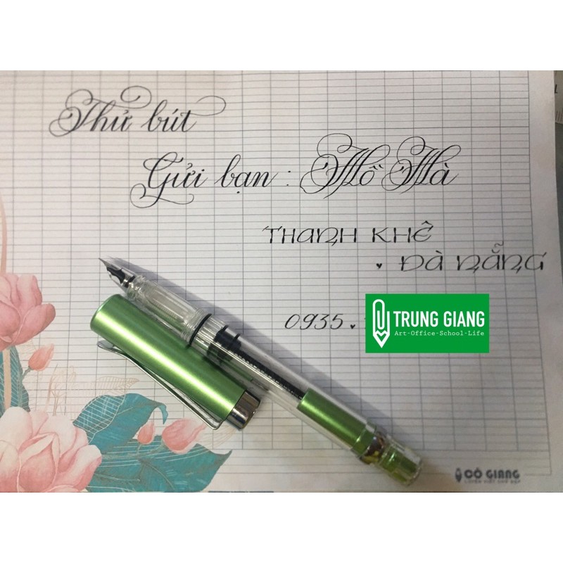 Bút máy luyện chữ bút luyện chữ đẹp viết calligraphy ngòi lá tre nét thanh đậm CG02