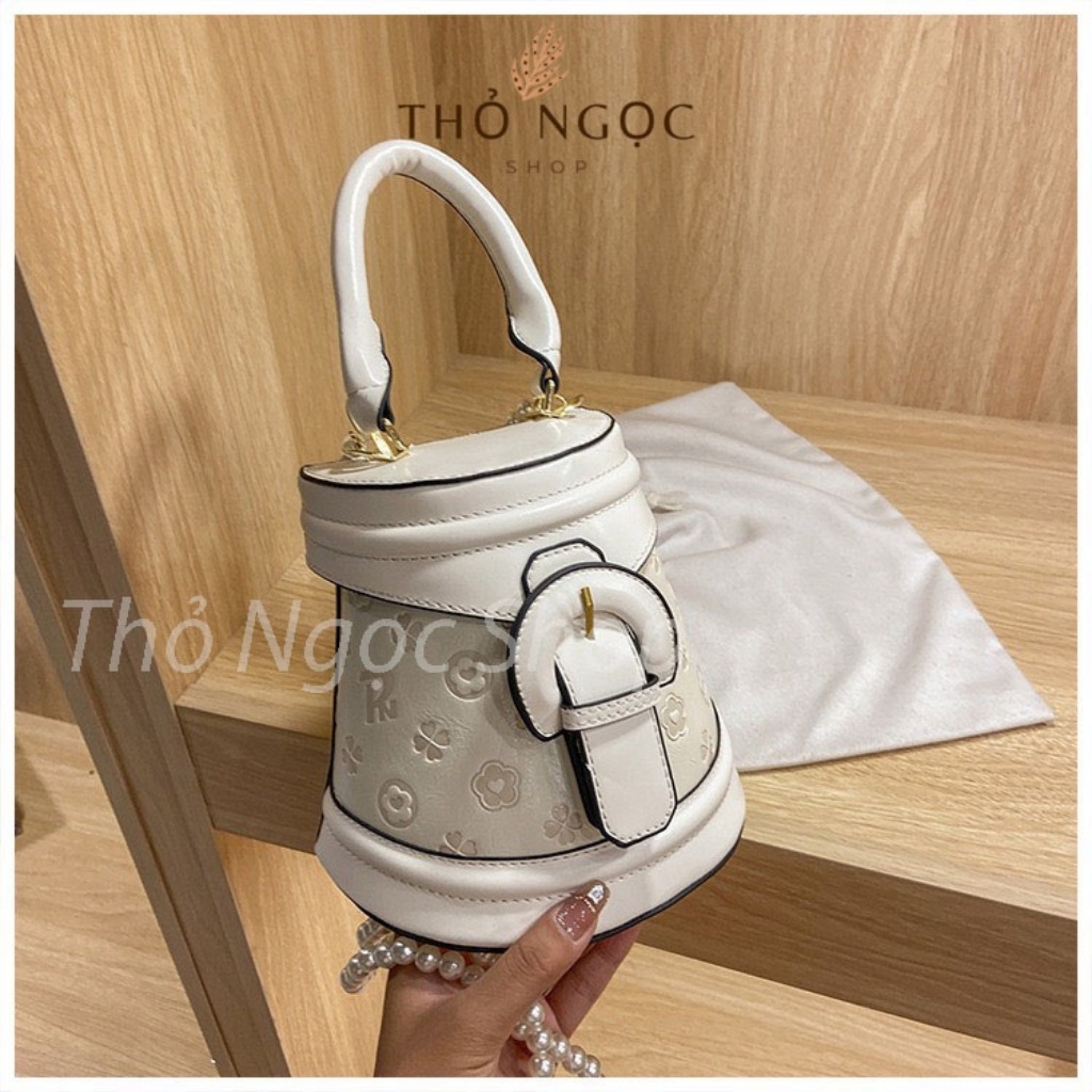 Túi Xách Nứ Đeo Chéo ❤FreeShip❤ Túi Đeo Chéo Nữ Dây Ngọc Chất Da Đẹp Kiểu Dáng Sành Điệu Size 18