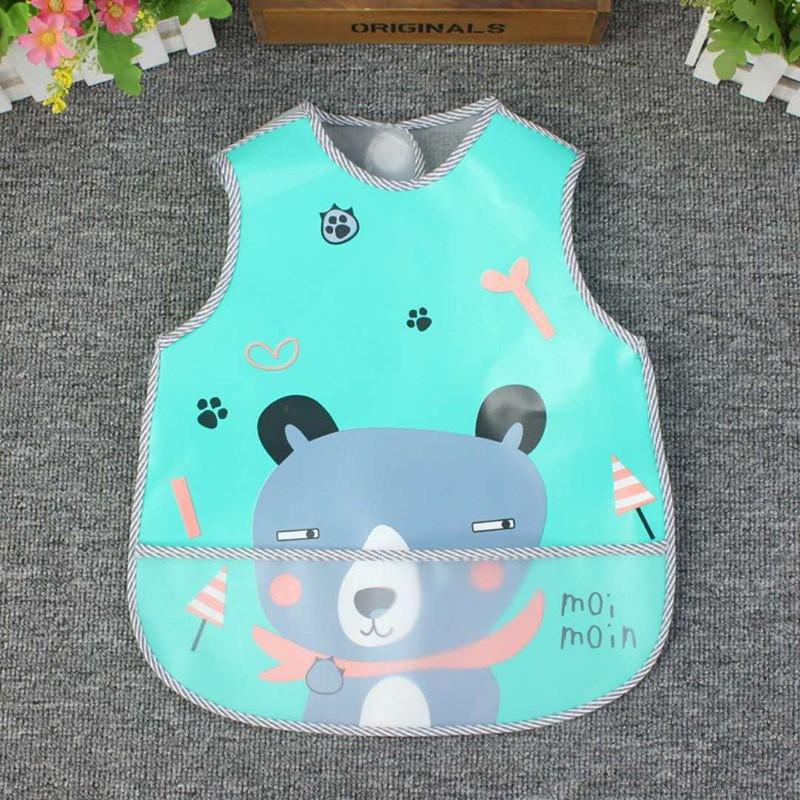 Yếm Ăn Có Túi Chống Thấm Nước Dành Cho Bé Sơ Sinh