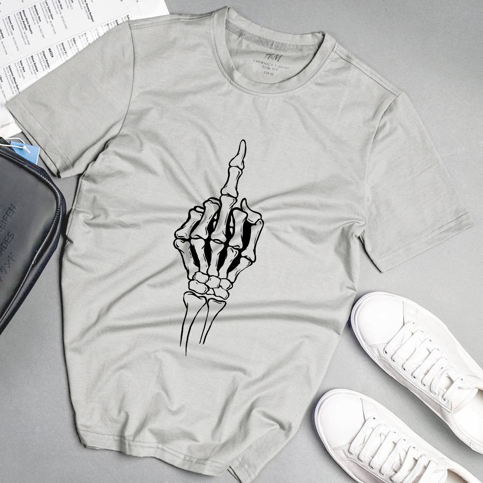 Áo phông nam độc chất lạ phong cách unisex màu xám