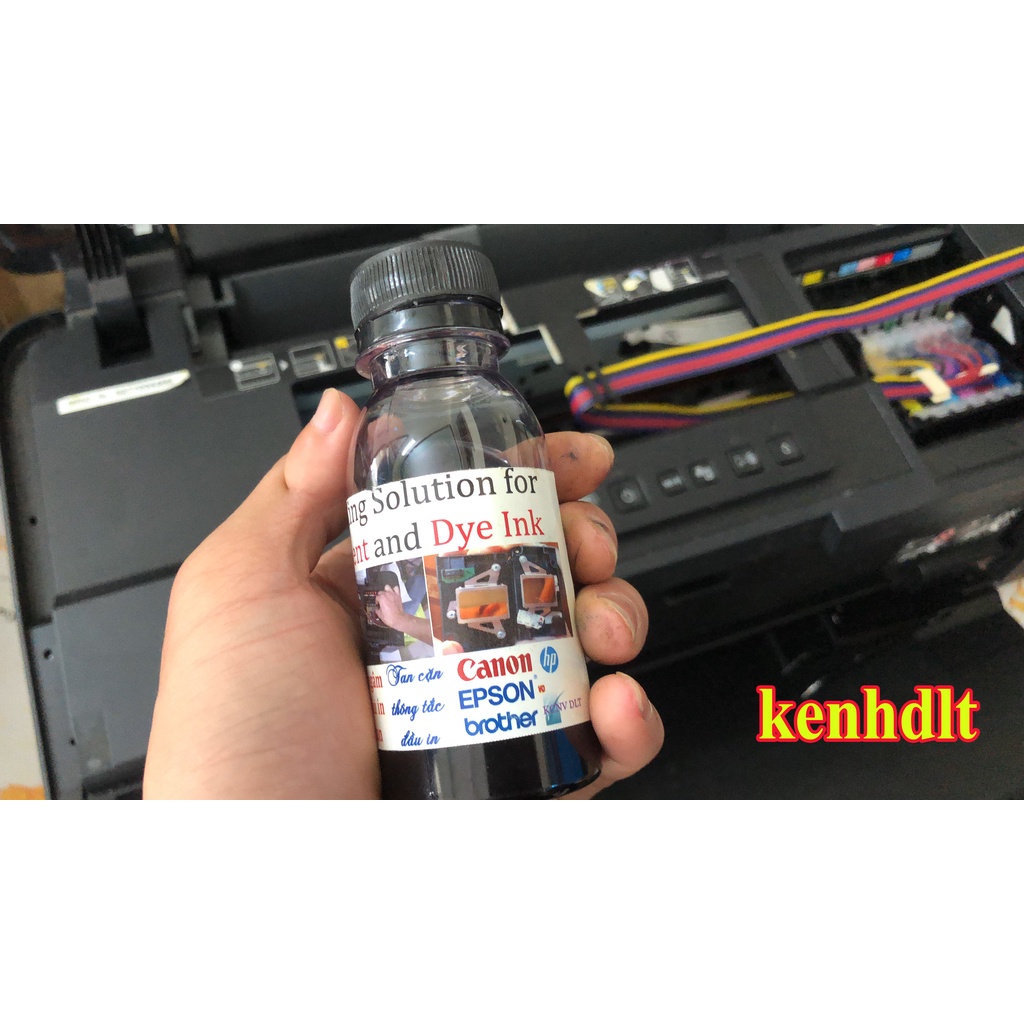 Dung cụ chụp hút hộp mực ngâm vệ sinh đầu phun Canon epson