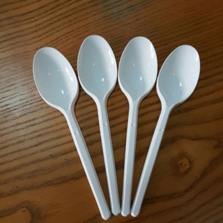 [Giá siêu rẻ] Muỗng Nhựa Trắng Cao Cấp (50 Cái) Cho Quán Trà Sữa