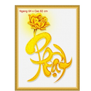 Tranh dán tường thư pháp chữ Phât SU01