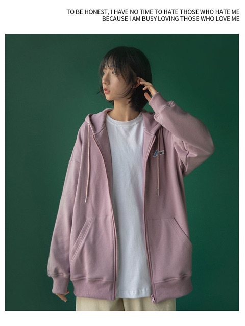 Áo nỉ khoá thêu chữ | BigBuy360 - bigbuy360.vn