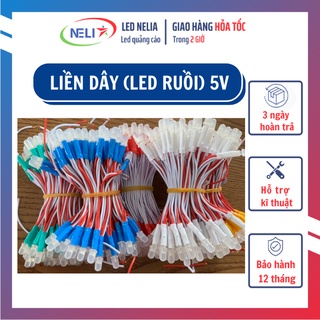 [Cụm led 100 bóng] Led liền dây 5mm điện áp 5V làm biển vẫy quảng cáo, tiết kiệm điện áp, bền màu.
