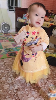 Combo áo dài cách tân bé trai bé gái