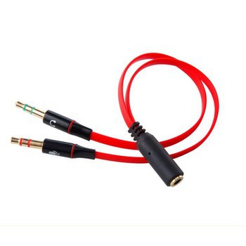 Dây gộp audio và mic mạ vàng dây dẹt cáp gộp âm thanh