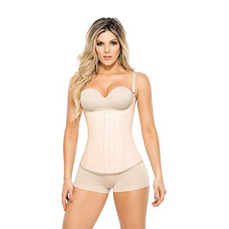 Gile gen nịt bụng latex ANN CHERY mã 2028 màu nude - màu đen, 3 móc cài
