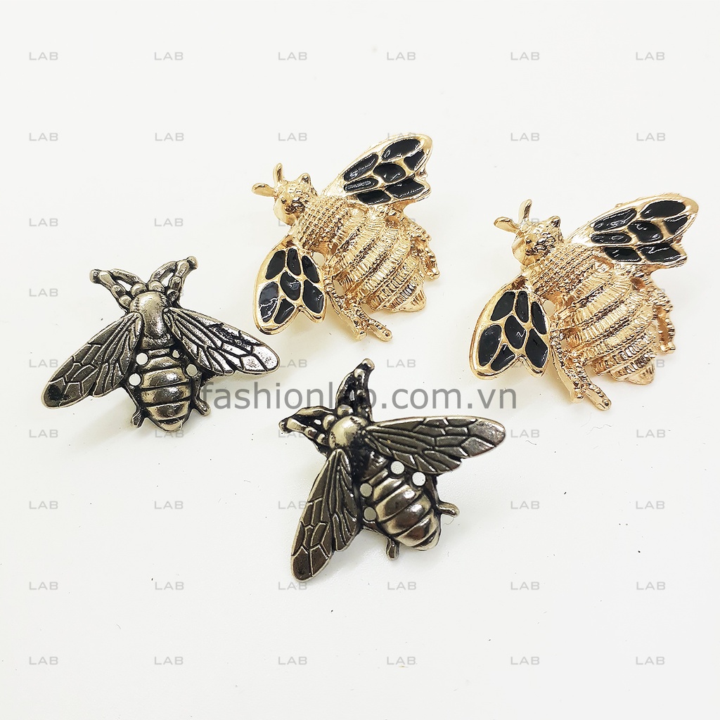 Pin cài áo - Bee - Type B vàng gold (chiếc - kèm đế)