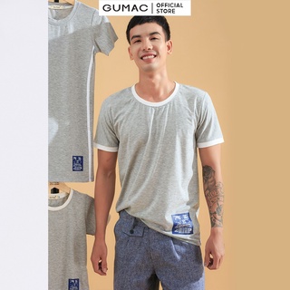 Áo thun nam viền cổ trắng GUMAC ABA739