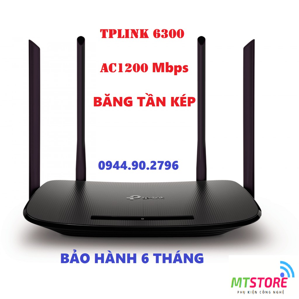 [BH 6 THÁNG] Bộ phát Wifi TPLink WDR6300/5620 chuẩn AC 1200Mbps băng tần kép sóng xuyên tường giá rẻ