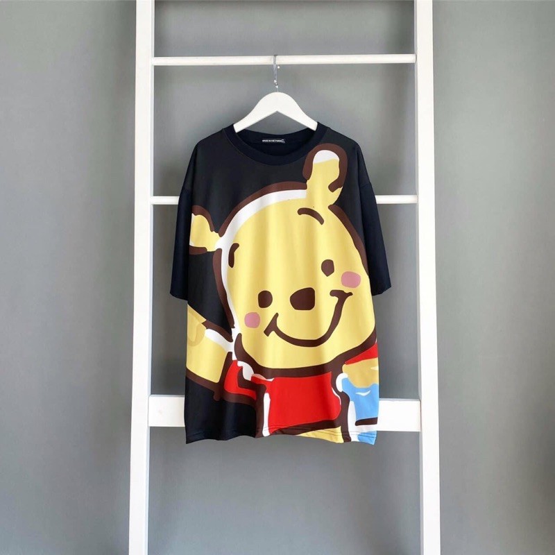 Áo Thun Tay Lửng Unisex 3D gấu Pooh