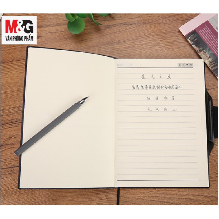 Sổ Bìa Da M&amp;G APYG1Y99A A5 112Trang NoteBook, Sổ Tay Công Việc, Lịch Làm, Việc Học Tập Tiện Lợi Cho Sinh Viên, Văn Phòng