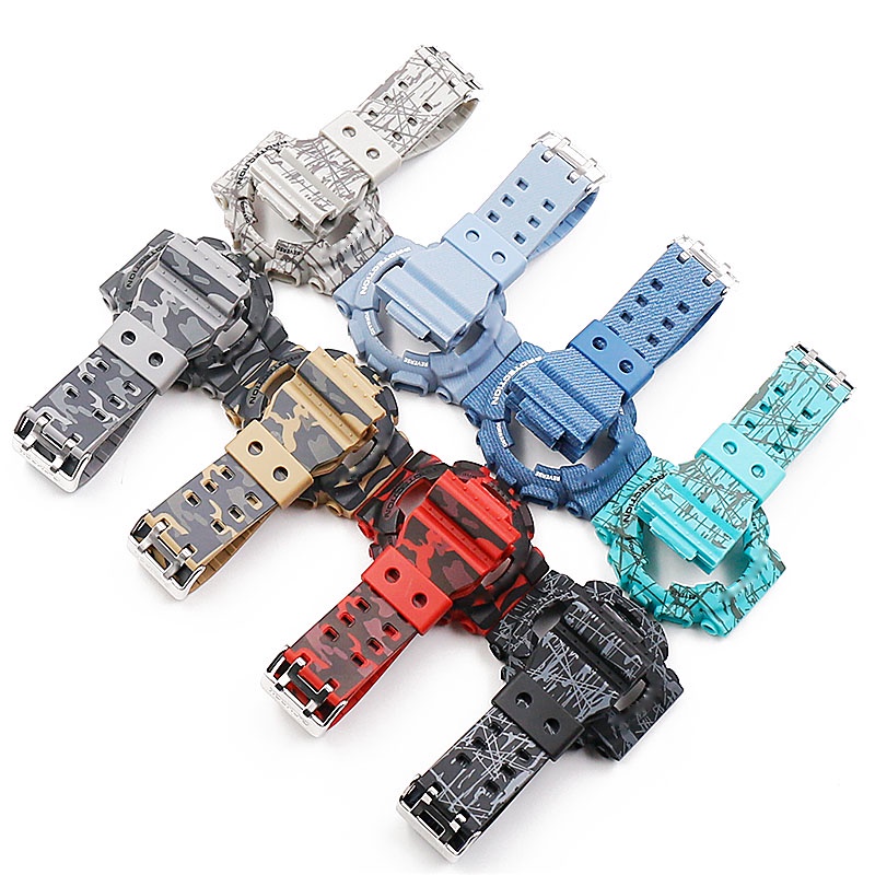 Dây Đeo Thay Thế Họa Tiết Rằn Ri Cho Đồng Hồ Casio G-SHOCK GD120 GD100 GA110 GA100