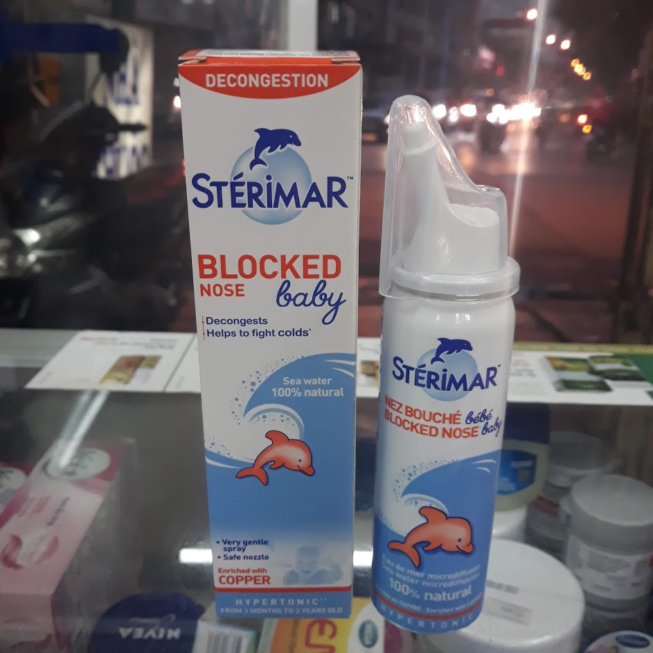 Xịt muối biển Sterimar cá heo màu cam 50ml