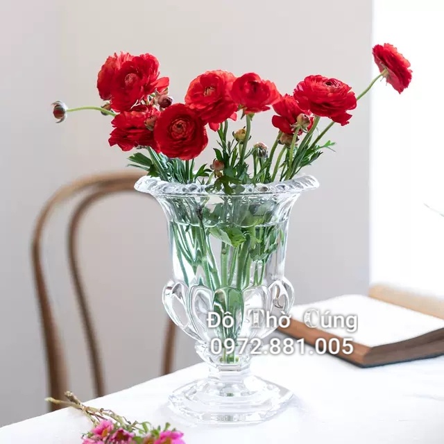 Ly thủy tinh để phật thủ/ ly bày phật thủ