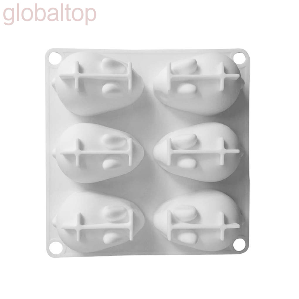 Khuôn Làm Bánh Mousse 6 Ngăn Hình Thú 3d Bằng Silicon
