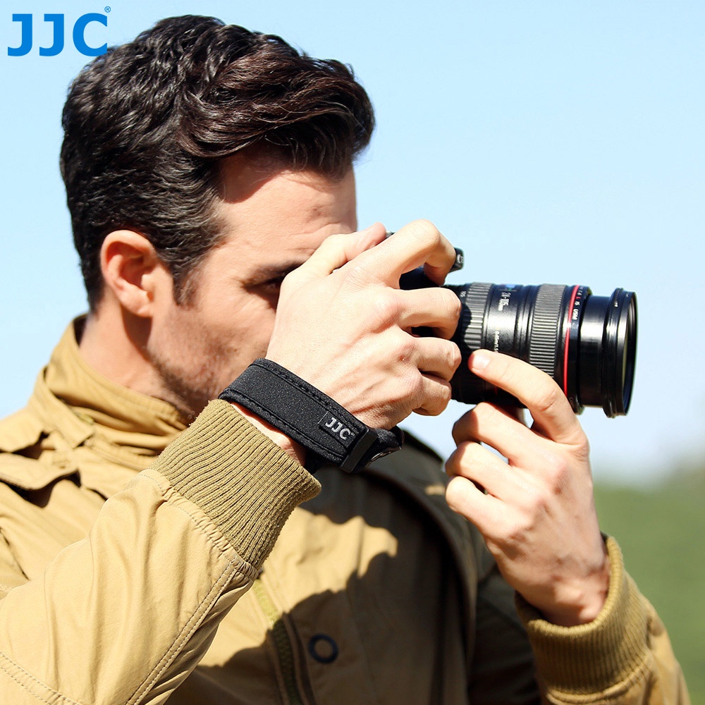 JJC ST-1 Dây Đeo Cổ Tay Cao Su Tổng Hợp Mềm Có Khóa Nhả Nhanh Cho Máy Ảnh DSLR Canon EOS R10 R8 R7 R6 Mark II R5 R3 RP 5D 60D 60Da 70D 77D 80D 90D 200D II a7R V a7 IV  a7S III a9 II Z5 Z6 Z7 Z6II Z7II Z30 Z50 D7200 D5600 D5300 D3500 Lumix S5 II IIx S5 GH6
