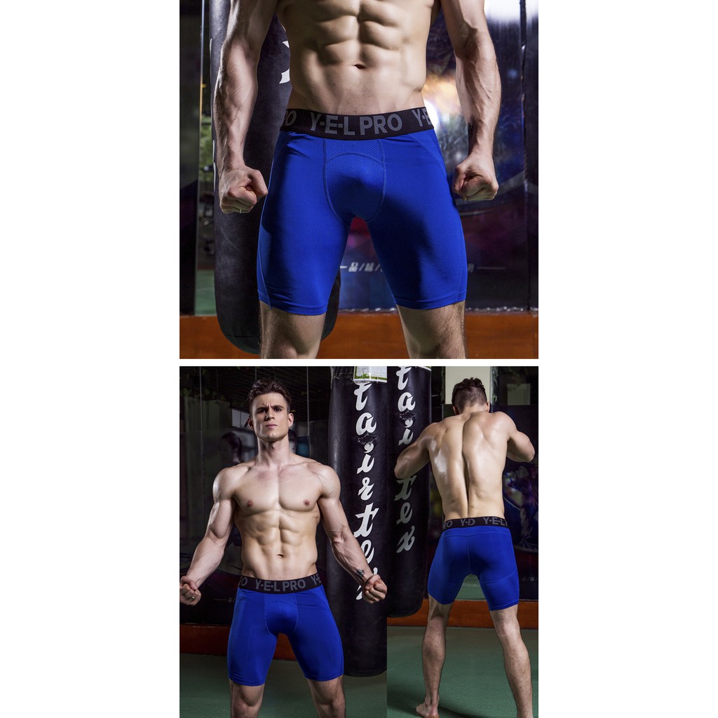 Quần lót nam dài, midway brief, quần short thể thao, sport underwear bó lưới nhanh khô thoáng khí