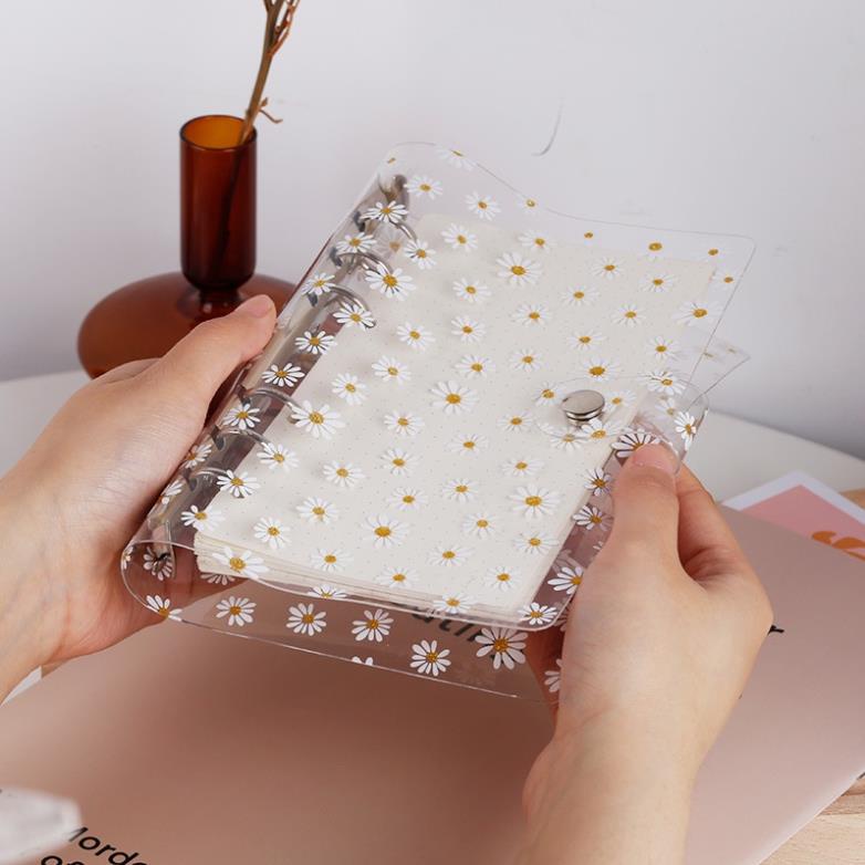 Bìa sổ còng GALANO sổ còng A6 họa tiết hoa cúc phong cách Hàn Quốc độc đáo bắt mắt SN-001392