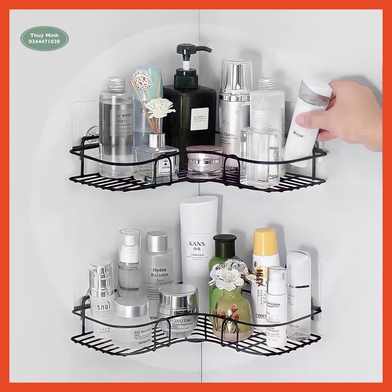 Kệ góc dán tường để đồ ( chất liệu thép không gỉ )