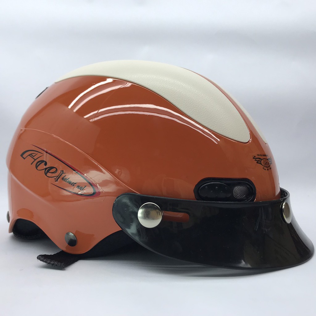 Nón bảo hiểm nửa đầu siêu đẹp - Hàng chính hãng - GRS A102T - Cam line trắng
