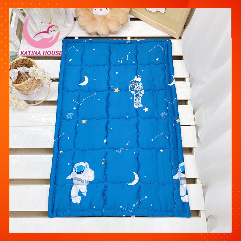 Đệm ngủ cho bé đi học mẫu giáo, tiểu học 80x138cm, chất vải Tencel cao cấp mềm mịn mát, nhiều họa tiết đáng yêu