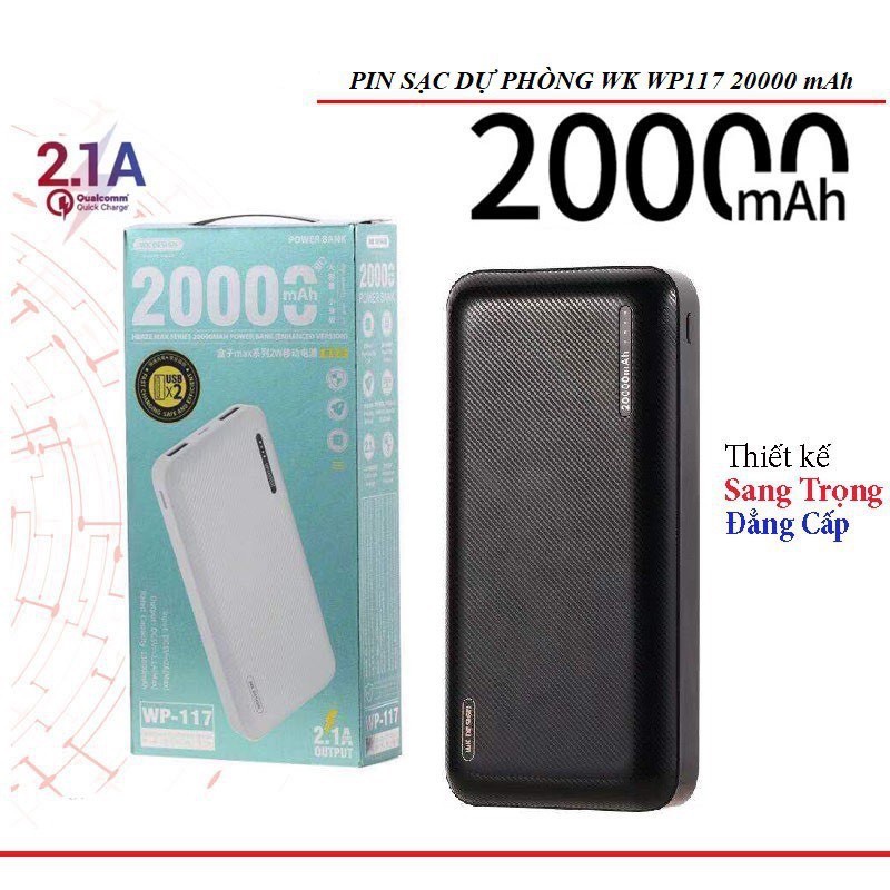 Pin Sạc Dự Phòng WK 20.000mAh WP-117