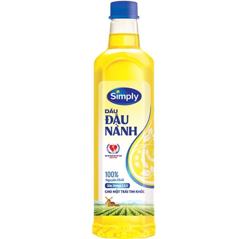 [Mã 153FMCGSALE1 giảm 10% tối đa 40K đơn 250K] Dầu ăn Simply chai 1L