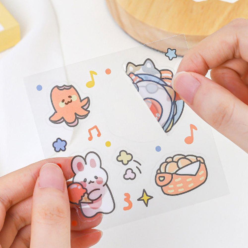Giấy Dán Trang Trí Nhật Ký / Nhật Ký Hình Thỏ / Mèo Dễ Thương Chống Thấm Nước