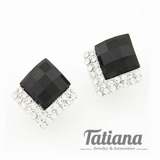 Bông tai vuông đen - Tatiana - B2242