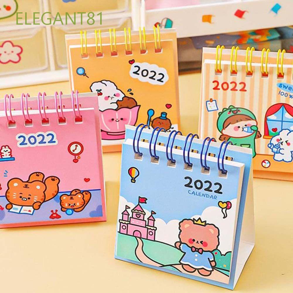 Lịch để bàn mini 2022 ELEGANT81 họa tiết hoạt hình dễ thương
