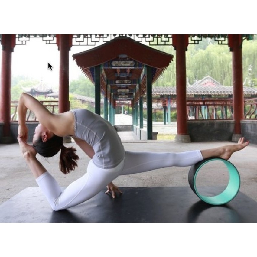 Vòng tập Yoga nhựa ABS 33cm(Tặng kèm sách hướng dẫn)- Tím Hồng