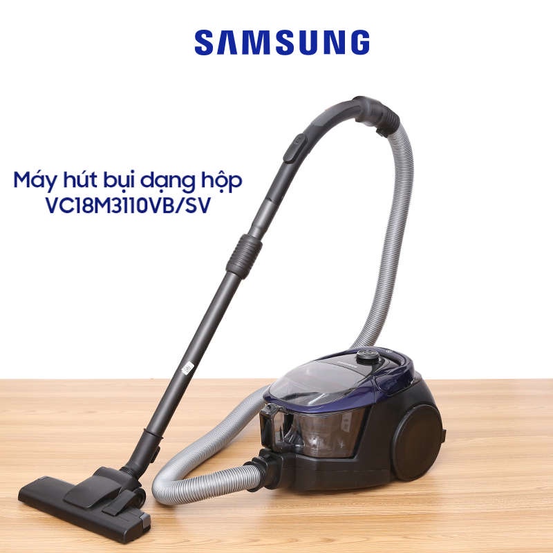 Máy hút bụi dạng hộp Samsung VC18M3110VB/SV dung tích 2 lít, công suất 1800W, bảo hành 12 tháng chính hãng