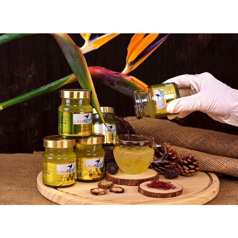 Tổ yến chưng nhuỵ hoa nghệ tây 30% yến - cứ 5hủ tặng 1hủ
