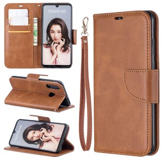 Casing Huawei P30/P30 Pro/P30 Lite/Nova 4E sheepskin pattern solid color leather phone case