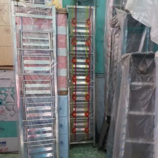 Thang  inox 7 bậc hàng chợ