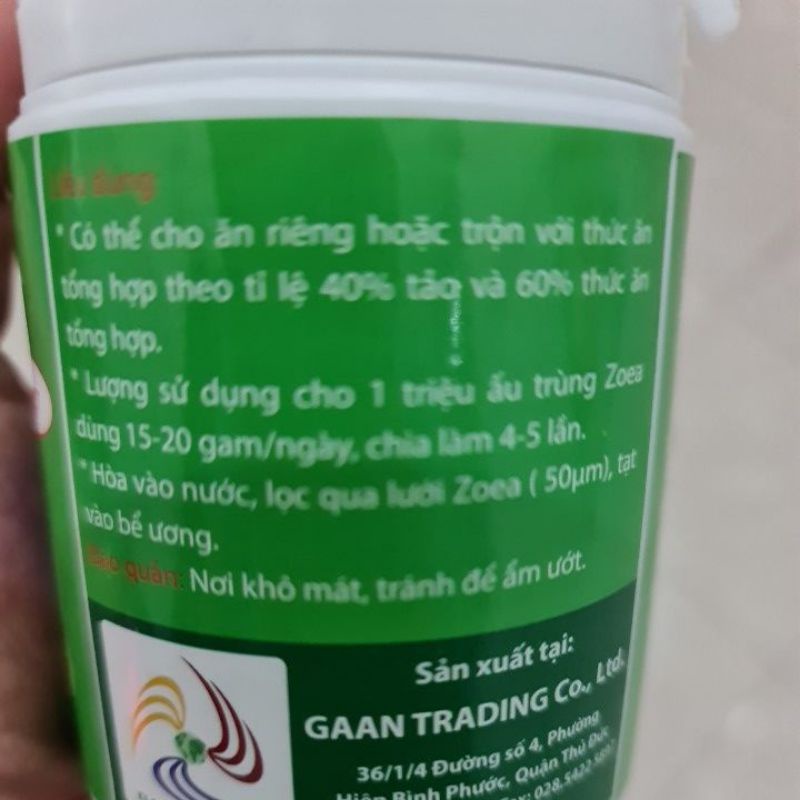 Tảo Xanh SPIRULINA Bổ Sung Vitamin-Khoáng Chất Tăng Sức Đề Kháng-Bột Trộn Thức Ăn Cho Cá Cảnh Hộp Nguyên 100Gr