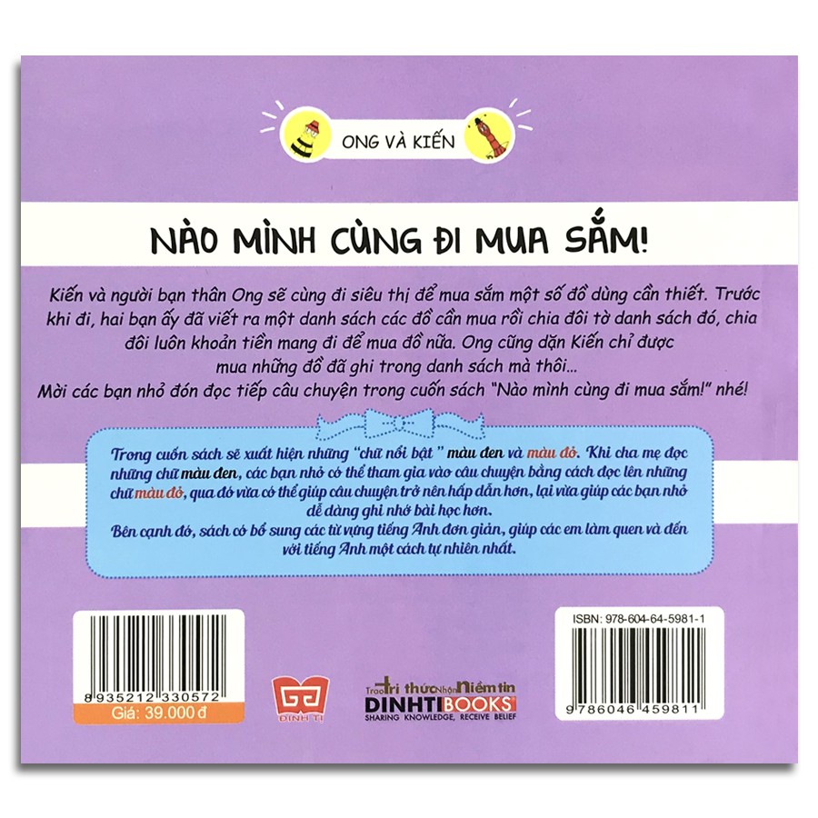 Sách - Ong và Kiến 6 - Nào mình cùng đi mua sắm!