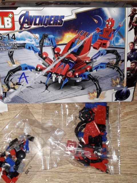 Lắp ráp 1 hộp LegoAdVengem Siêu Anh hùng LB542 có nhiều chi tiết bằng nhựa ABS