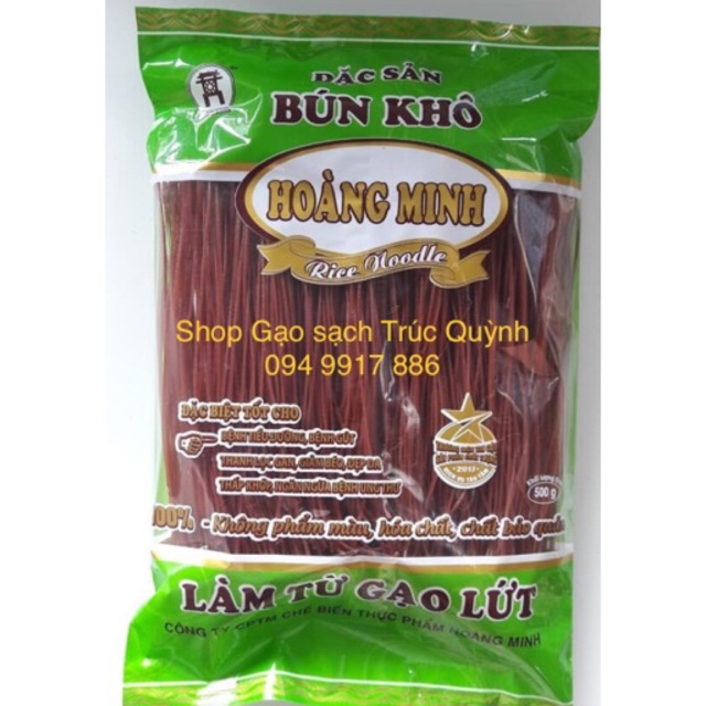 (500gr) Bún Gạo Lứt- Thương Hiệu Bún Phở cao cấp Hoàng Minh