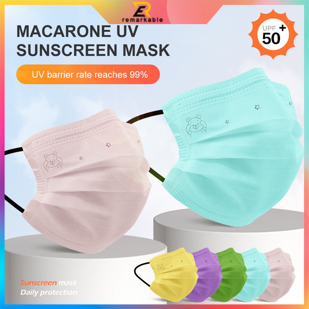 Set 10 Khẩu Trang Macaron 3 Lớp Lọc Bảo Vệ Dùng Một Lần Dành Cho Người Lớn