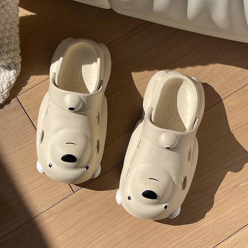 Dép gấu nhỏDép Đế Dày Đục Lỗ Hình Gấu Bắc Cực Thời Trang Mùa Hè Cho Nam RKC177