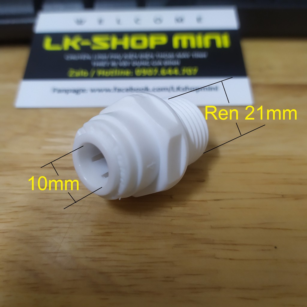Nối ren 21mm ra ống phi 10mm