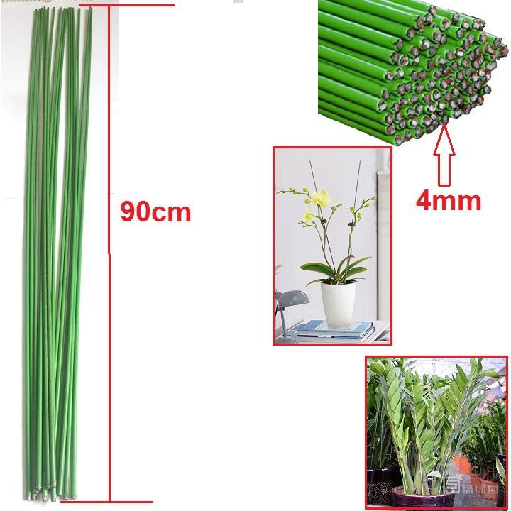 Set 1 kg que thép bọc nhựa màu xanh phi 3.5mm, dài 90cm hoặc 120cm