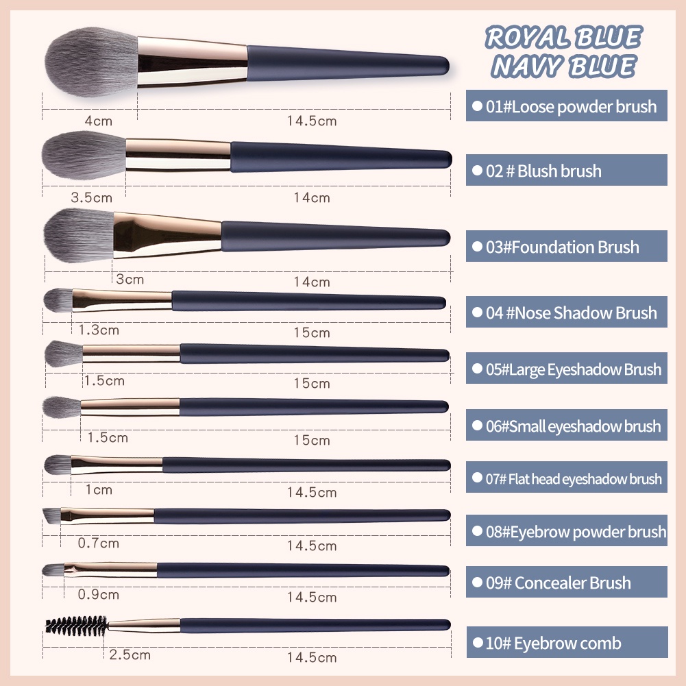 Bộ cọ trang điểm GECOMO chuyên nghiệp cao cấp