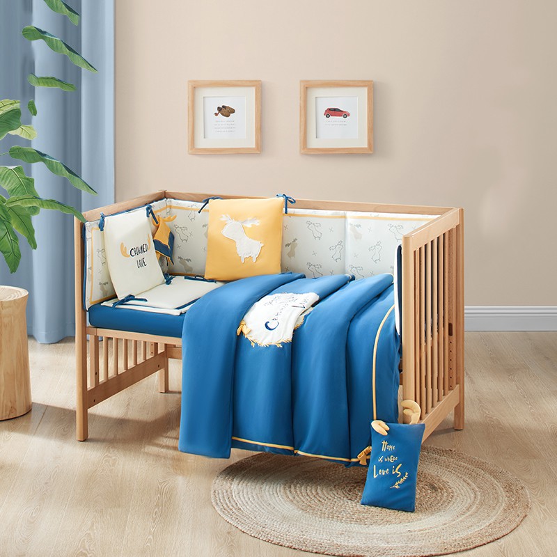 Quây Cũi Cotton Cho Bé Sử Dụng Cho Nhiều Loại Cũi Có Màn hoặc Không Màn