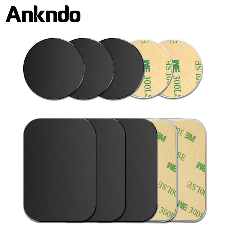 Miếng kim loại Ankndo nam châm hình tròn/ vuông gắn điện thoại đa năng tiện lợi